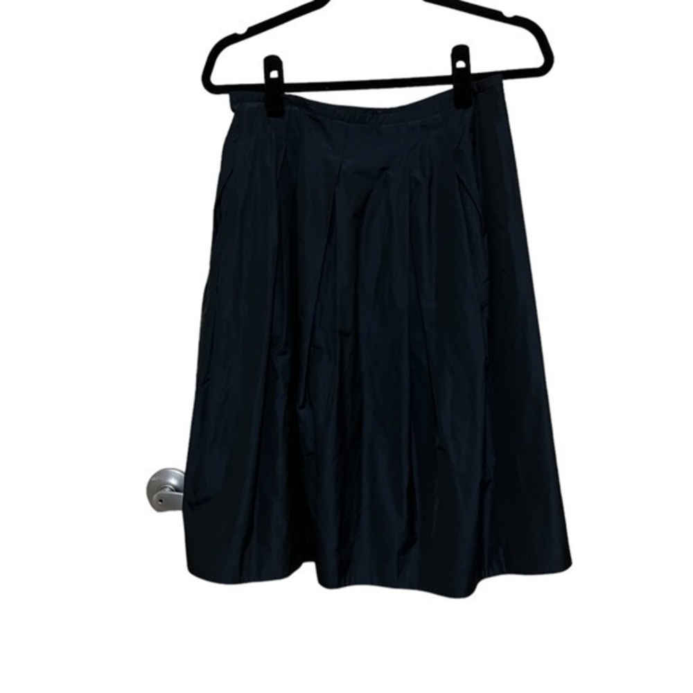 VINCE Dark Navy Blue Pleated Short Skirt